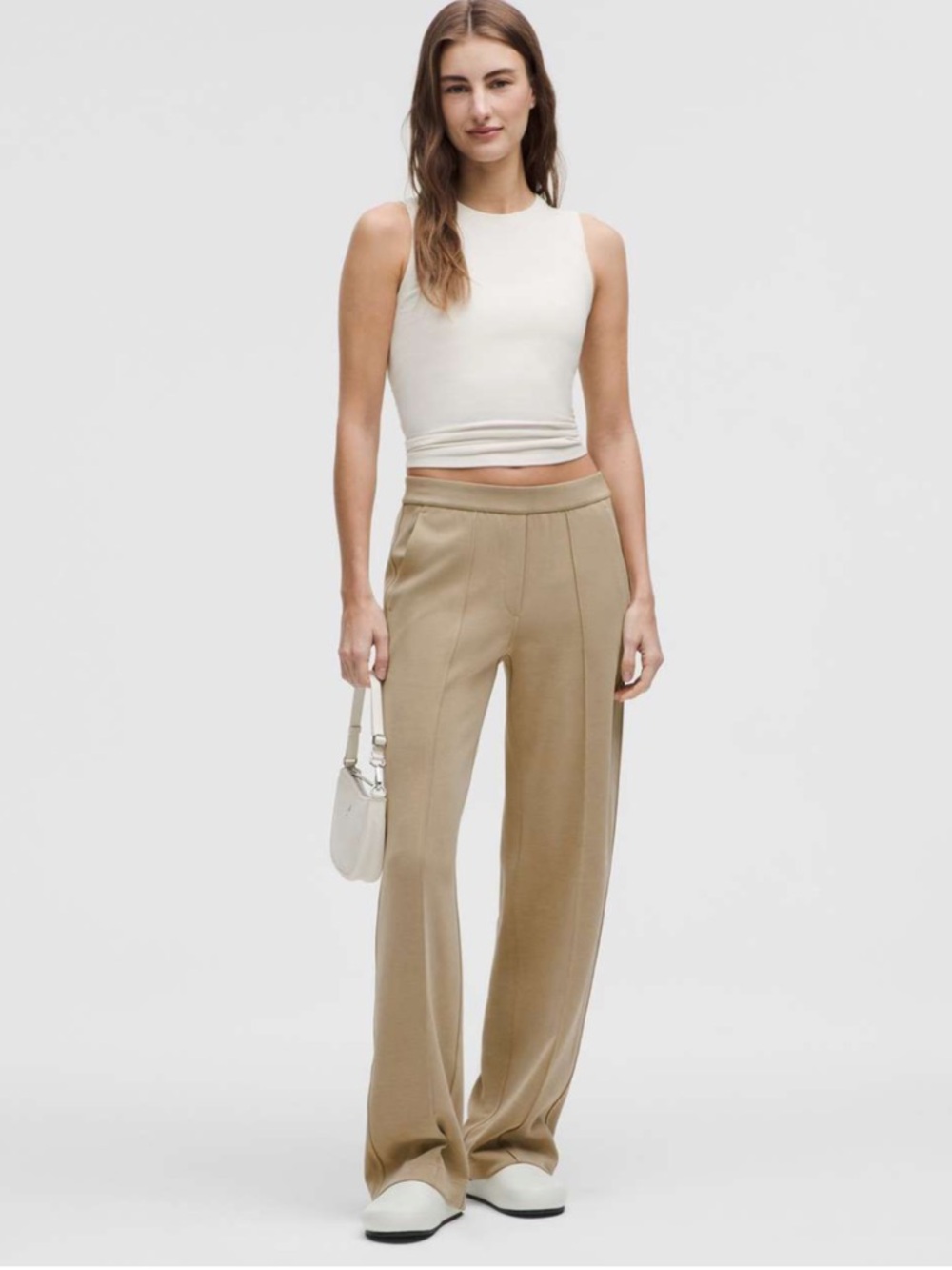 Lululemon Softstreme Pintuck Mid-Rise Pant Sheer Oak size Medium